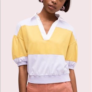 Kate Spade Stripe Polo Knit Tee Size: XS